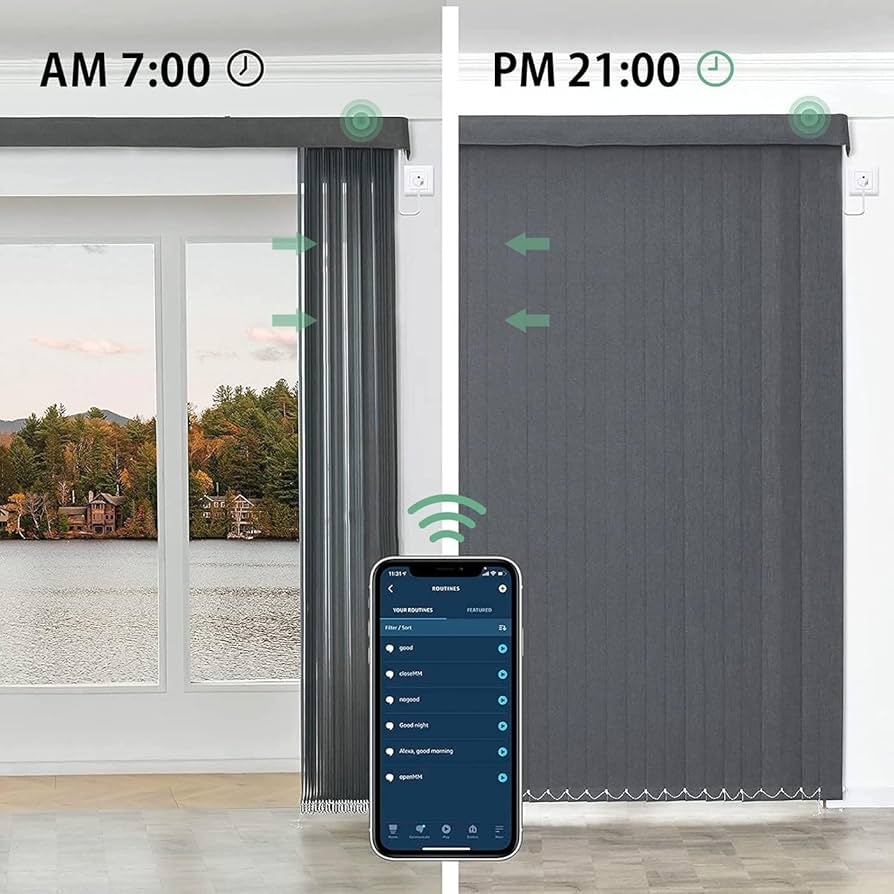 Amazon｜Yoolax 電動ブラインド 縦型ブラインドカーテン